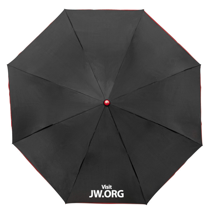 Umbrella Brolly Visit RED/BLACK Jehovah's Witness Theocratic